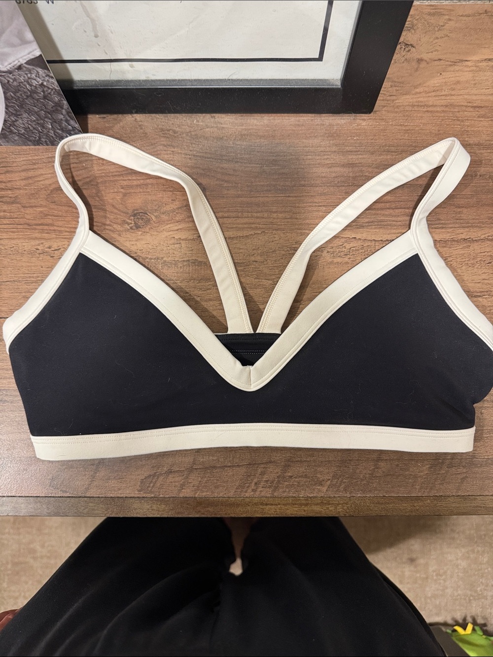 Vuori black bra with with trim